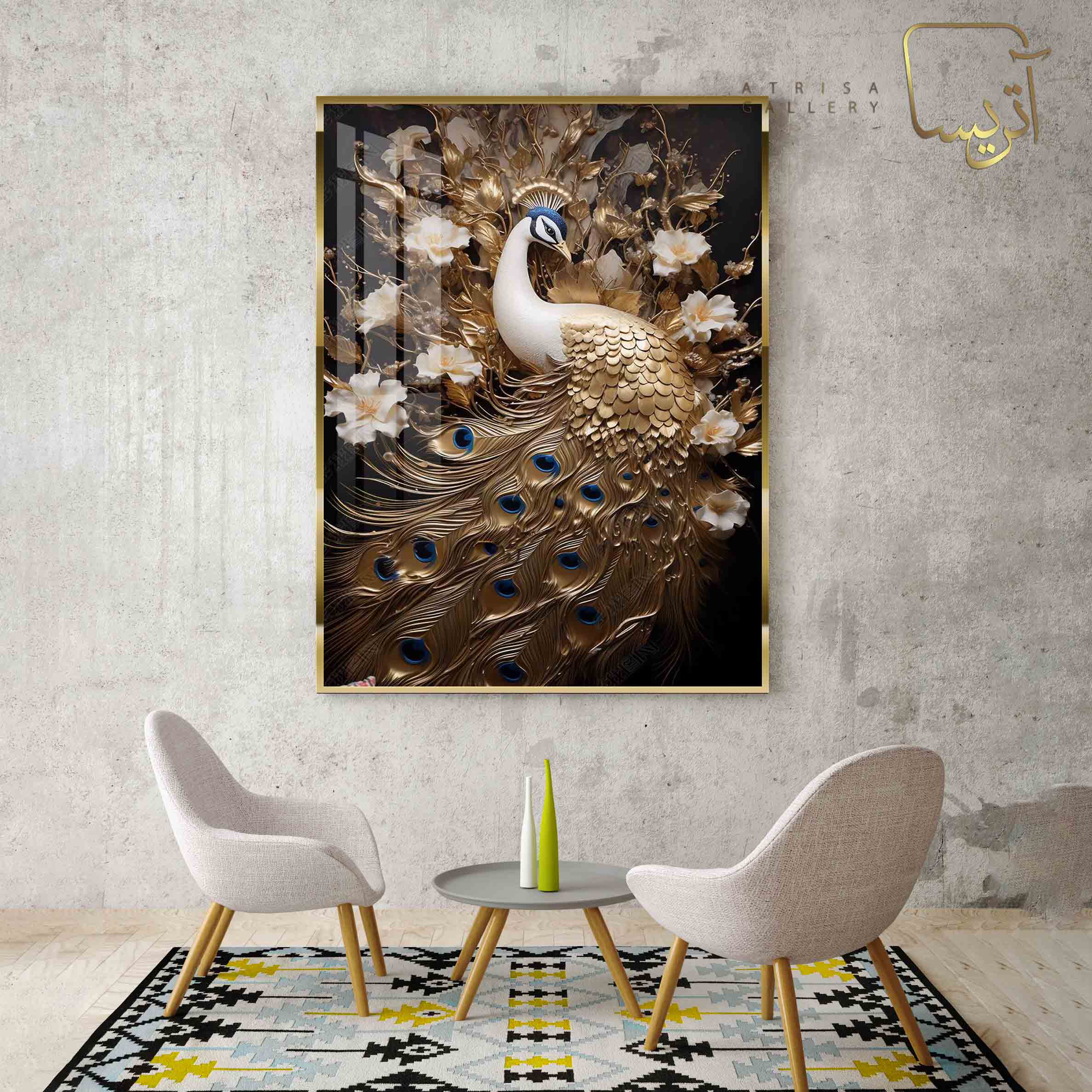 شکوه و زیبایی در قاب هنر: تابلو طاووس
