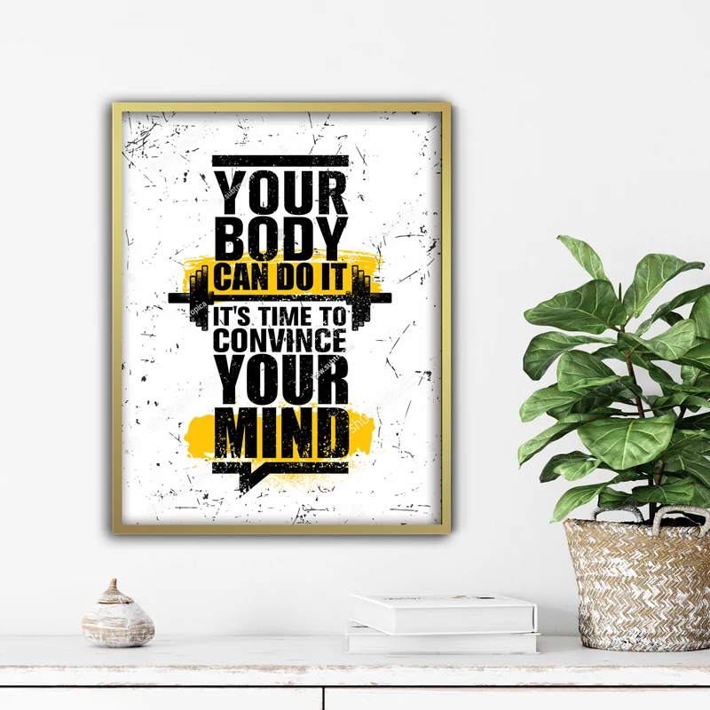 تابلو انگیزشی your body can do it convince your mind