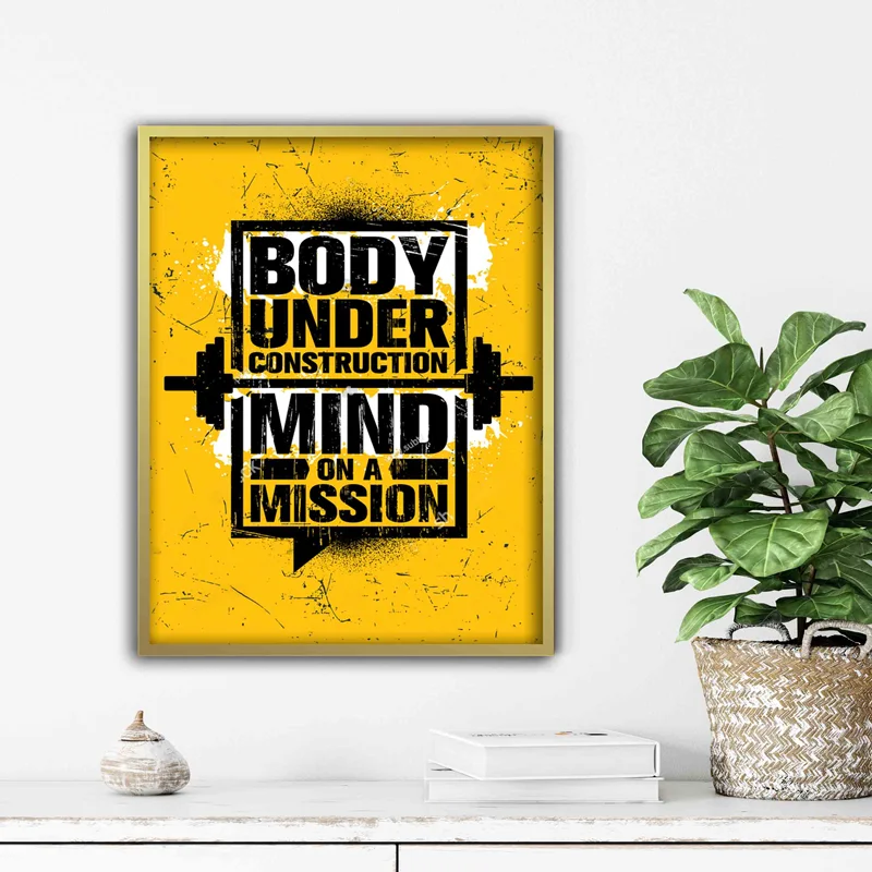 تابلو انگیزشی body under mind mission