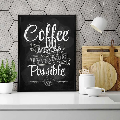 تابلو آشپزخانه coffee makes possible