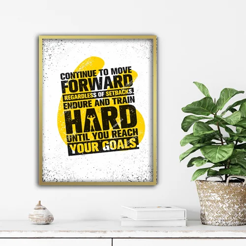 تابلو انگیزشی Forward Hard Your Goals
