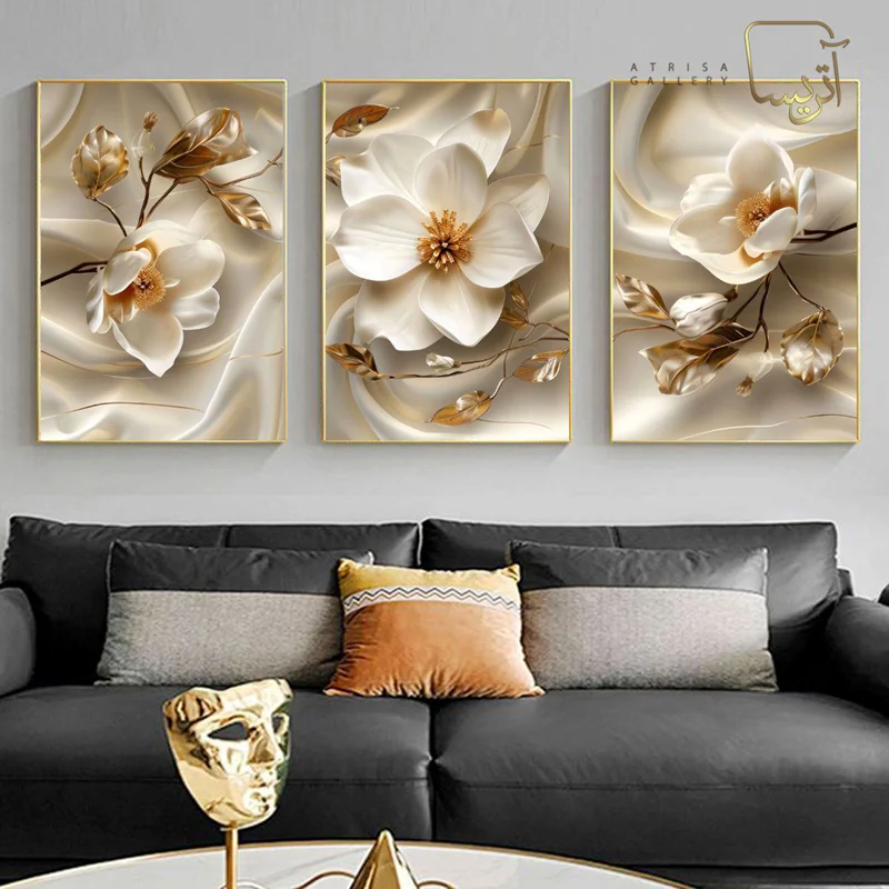 تابلو طرح گل مدرن