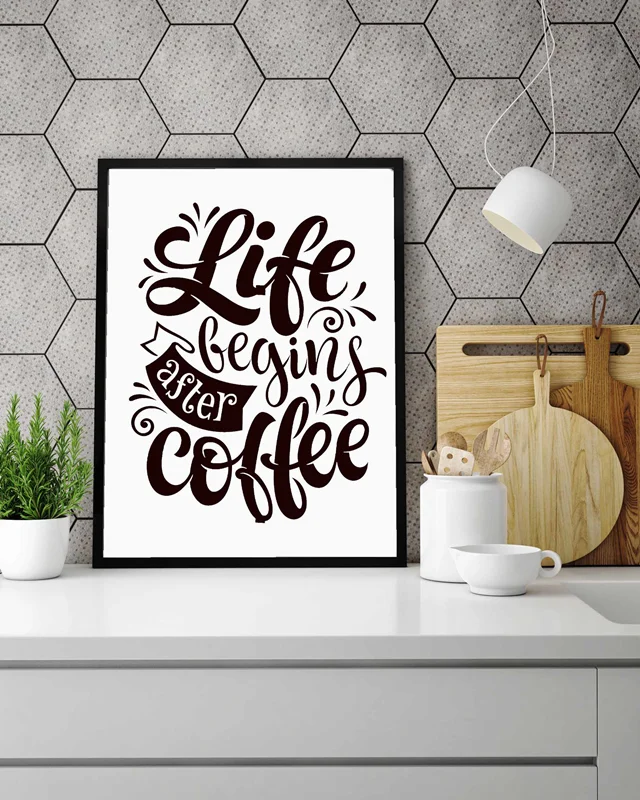 تابلو آشپزخانه life coffee