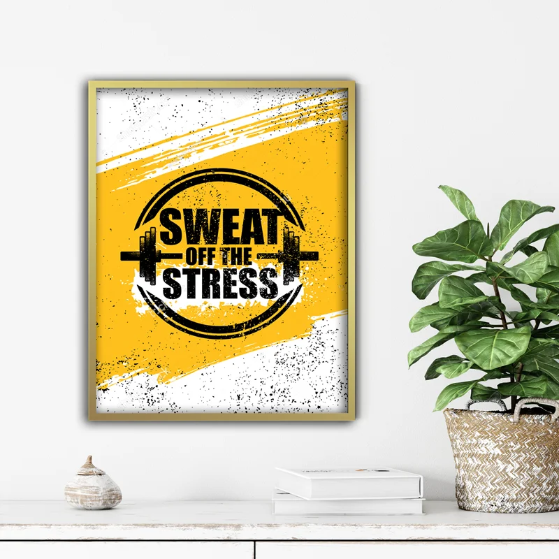 تابلو انگیزشی sweat off stress