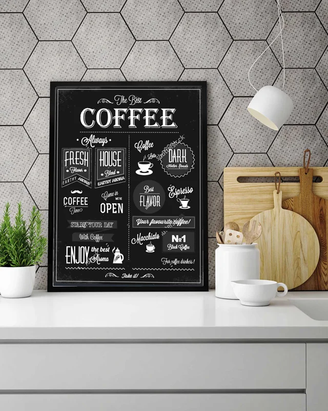 تابلو آشپزخانه coffee menu