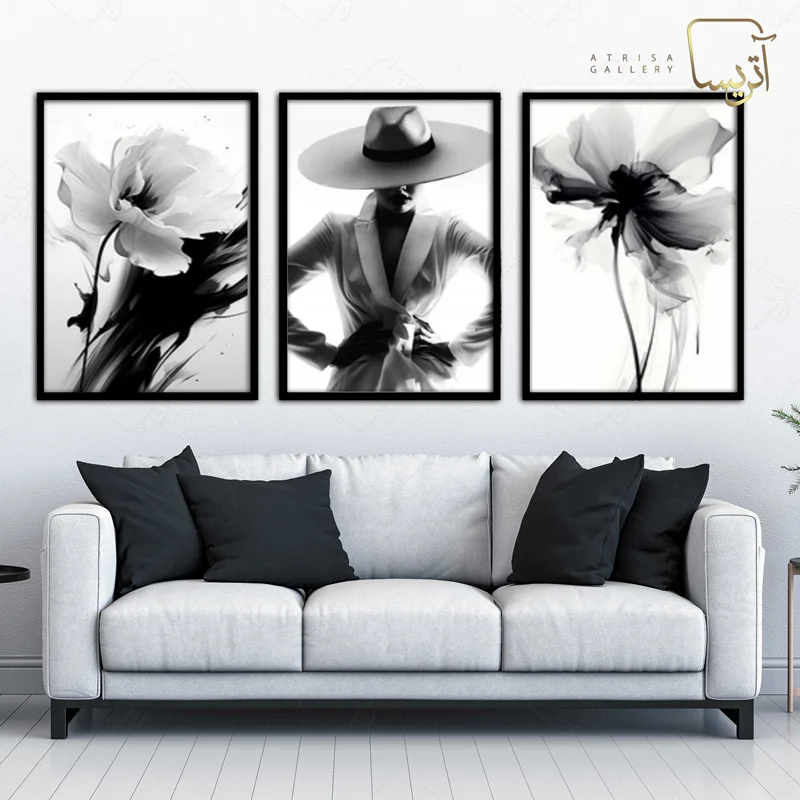 تابلو دکوراتیو مدرن مجموعه سه عددی