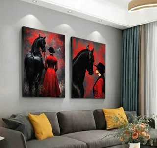 تابلو طرح اسب مدرن