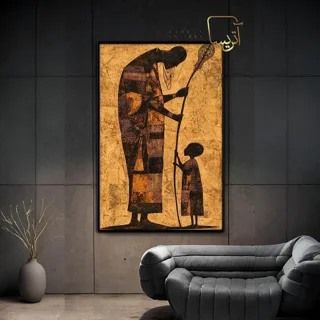تابلو طرح چهره انتزاعی مدرن